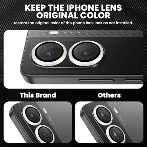 Image of ArmourPro Camera Lens Protector for Poco X7 Pro (6.7 Inches) Tough HD Individual Aluminum Alloy Rings 9H Camera Cover, Scratch-Resistant,Camera Lens Protection| Silver, 1 Pack