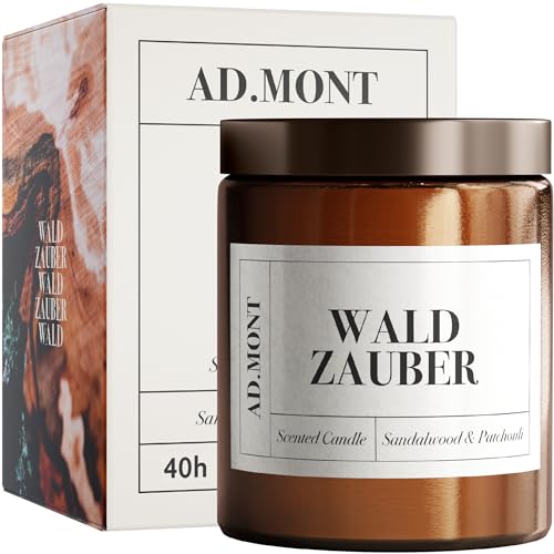 AD.MONT Waldzauber Duftkerze mit Sandelholz und Patchouli - Vegane...