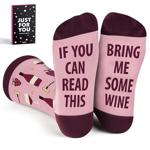 VICRAZY Wine Gifts for Women - Funny Socks for Wine Lovers - Accessories, Stocking Stuffers