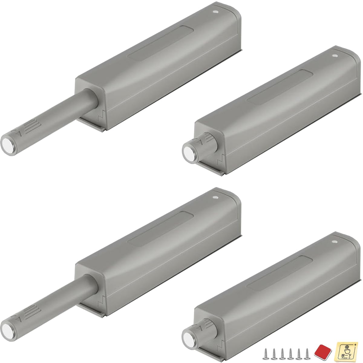 Magnetic Push Latch & Lock ZKRIOC 4 Pack Push to Open Door Latch Cabinet Hardware for Door Touch Latch and Catch Drawer Magnet Push Release Heavy Duty Tip on Closet Close Strong Pop Out