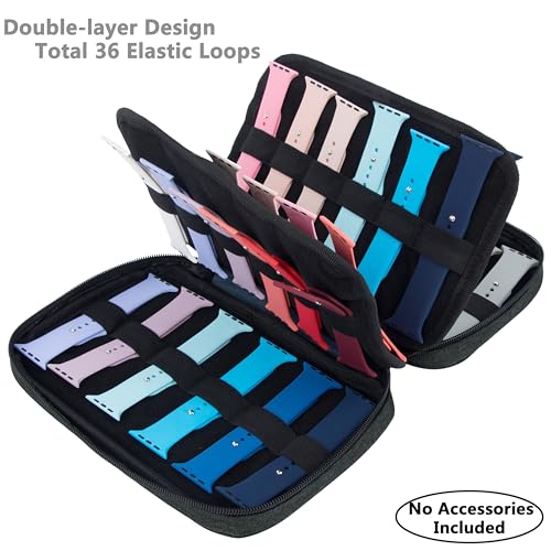 Image of PACMAXI 36 Watch Bands Storage Case - Holds 36 Bands, Fits Most Sizes, Organizer for Watch Straps & Accessories