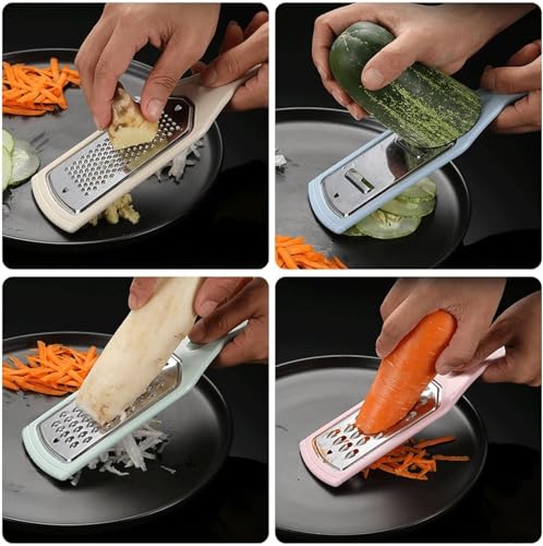 Image of Stylish Kitchen Graters Set of 4 | Stainless Steel Grinder, Multi-Purpose Handheld Grater Zester for Vegetable | Grater for Fruit, Chocolate, Cheese
