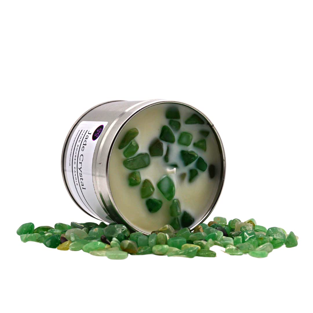 Jade Stone Chrystal Relax & Massage Self Love & Meditation Scented Candle in A Jade Inspired Scent.