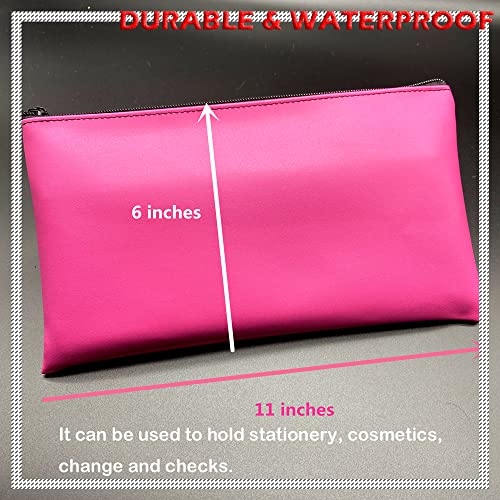 Fitulabo Zippered Security Bank Deposit Bag, By Better Office Products, Pu Leather Cash And Coin Utility Pouch Bank Envelopes With Zipper (Black) #TOP1