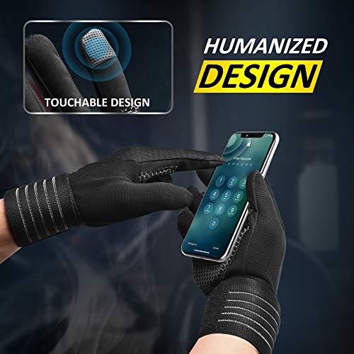 image for ihuan Updated 2021 Ventilated Weight Lifting Gym Workout Gloves Full F