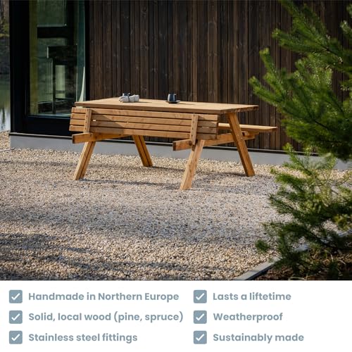 Table en bois UNGURS Amata résistante pour aménagement extérieur durable