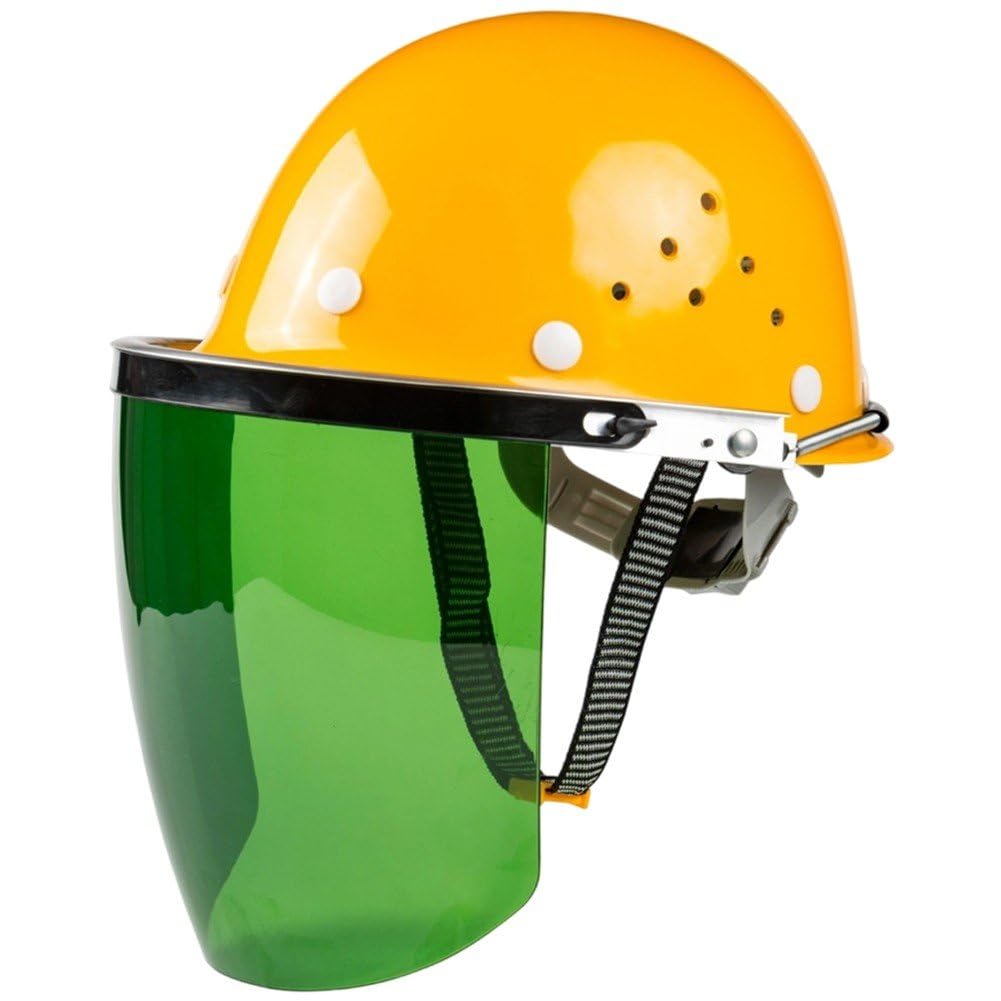 Casque de tronçonneuse avec visière de protection en maille pour le jardinage et l'élagage