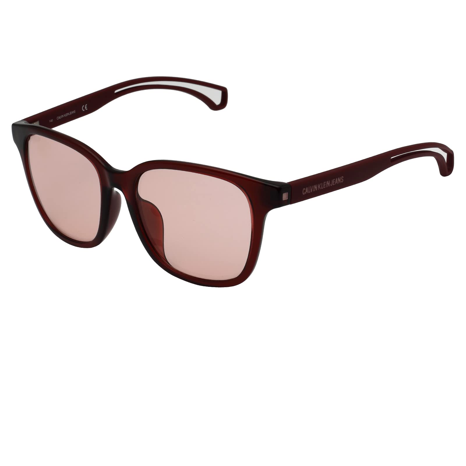 Calvin Klein Jeans Solid Square Women Sunglasses - (CKJ 18508SA 601 56 |56| Pink Color Lens)