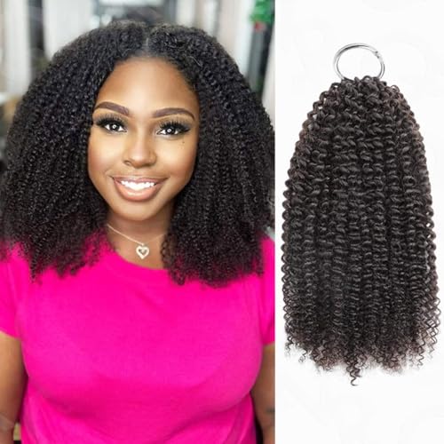 QVR Crochet Human Hair Pre Looped Afro Kinky V...