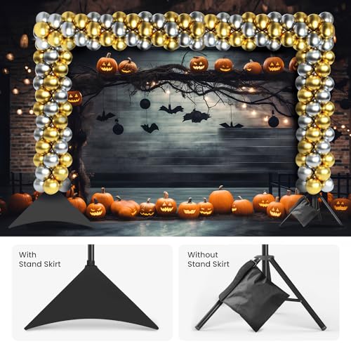 Julius Studio [2-Pack] Backdrop Stands Leg Cover, Leg Skirt for Background Light Stand Tripod, Elastic Stretch Material Skirt 360 Degree, No Wrinkle Cover Synthetic Fabric, JSAG849 - Thumbnail 2