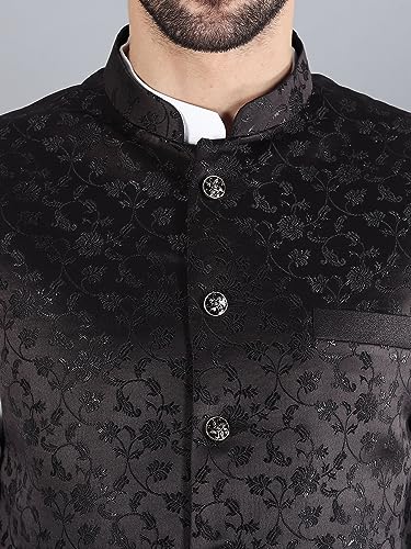 Image of Uri and MacKenzie Men's Silk Blend Kurta Pajama with Designer Ethnic Nehru Jacket /Modi Jacket