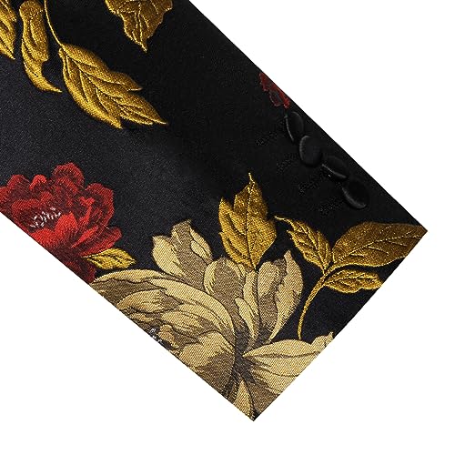 Image of Barry. Wang Men's Sport Coats & Blazers Flower Suit Jacket 1 Button Paisley Tuxedo Mardi Gras Carnival Parade Gift