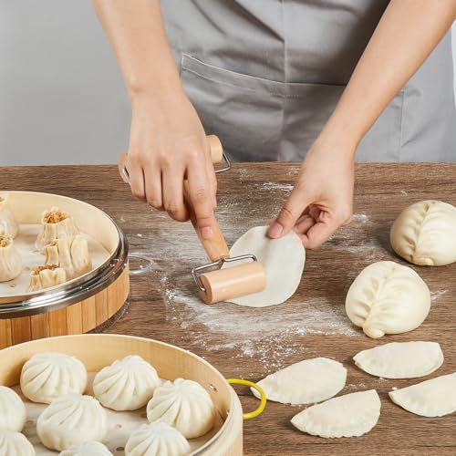 MacaRio 10 Inch Bamboo Steamer Basket Dumpling Make Set with Ring Adapter by MacaRio - Used condition - Image 4
