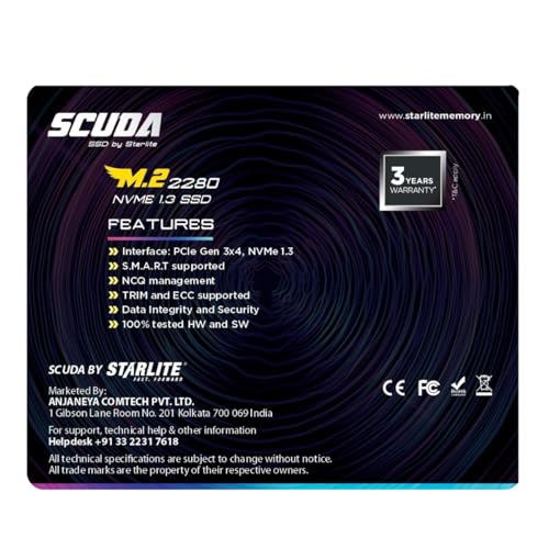 Image of STARLITE 512GB NVMe SSD | M.2 Internal Solid State Drive | High-Speed PCIe Storage for Laptop & Desktop
