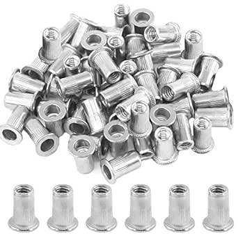 Hilitchi SAE Stainless Steel Rivet Nuts Threaded Insert Rivnuts (#8-32 ...