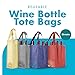 Simply Green Solutions - Reusable Bags for Wine Bottles Gifts, Wine Bottle Carrier with Handles, for 1-6 Bottles, Set of 4, Ornate
