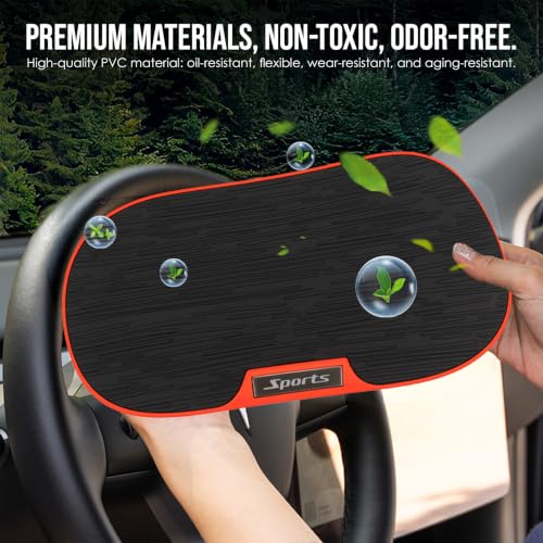 Image of RIGGEAR Car Dashboard Anti-Slip Mat, Universal Sticky Rubber Grip Pad for Mobile Phone, Sunglasses, Keys, Coins- Washable Reusable Anti-Skid Dashboard Mat - DashGrip Plus Round