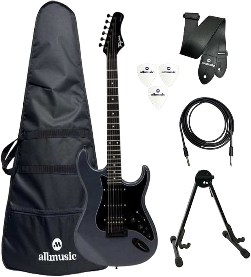 Kit Guitarra Tagima Sixmart Deep Silver + Capa Allmusic + Acessórios