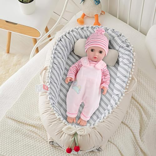 Kleidung Outfits für Baby Puppen, 2 Stück Puppenkleidung Baby Born Kleidung Bekleidung Outfits für Baby Puppen, Puppenkleider Set mit Hut Langarm Hose Kleiderbügel, Puppenzubehör für 35-45 cm Puppen