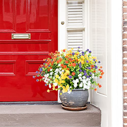 Grennmauler Artificial Flowers, 24Pcs Uv Resistant Fake Flowers Outdoor, Faux Plastic Flowers For Decoration Home Kitchen Garden Wedding Party Decor #TOP6