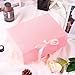 10 Pack Gift Boxes with Ribbon 10x7.5x3.5 Inch - Cardstock Wedding Favor Boxes for Bridesmaid Proposals, Birthday & Holiday Gift Packaging (Pink)