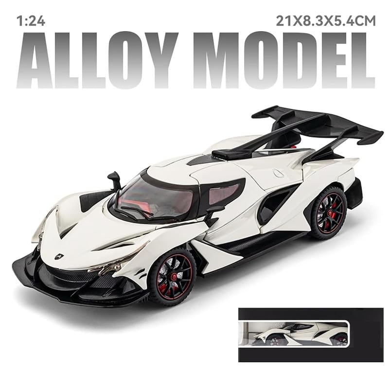 Image of 1:24 Scale Big Apollo IE Metal Diecast Car for Kids, Unisex, 3+, Multicolor, 15 cm (L) x 6 cm (W) x 4 cm (H), Openable Doors, Sound & Light Effects, Pullback Function, All Ages, Toy Car