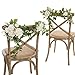 Ling's moment Set of 2 Wedding Chair Decoration for Bride Groom,Flower Swags for Wedding Arch,Aisle Pew Decoratons for Wedding Ceremony