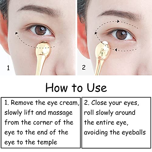 HHONGDU Eye Roller Massager Eye Cream Spatula Spoon Facial Skin Care Tools for Dark Circle Facial Massag Anti-Wrinkle Anti-Aging Eye Massag - Image 5