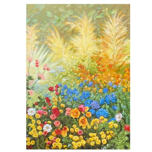 Peinture à l'huile de fleurs fait main, toile florale abstraite de prestige sans cadre