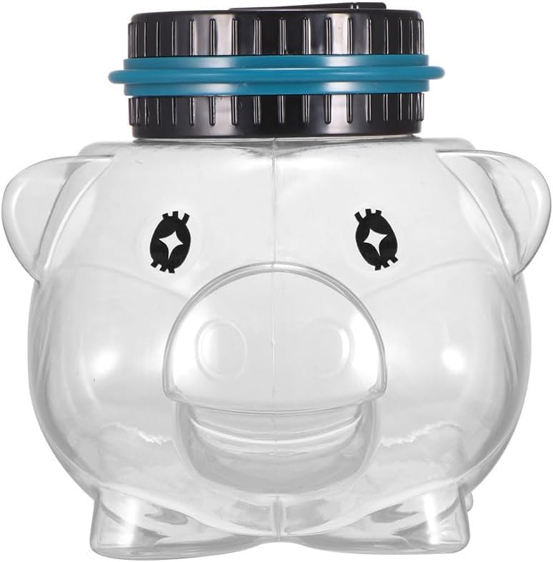 Digital Counting Coin Jar with LCD Screen Transparent Money Saving Bank for Kids and Adults Electronic Coin Counter Piggy Bank with Manual Setting Buttons 7.08X5.70X5.59In