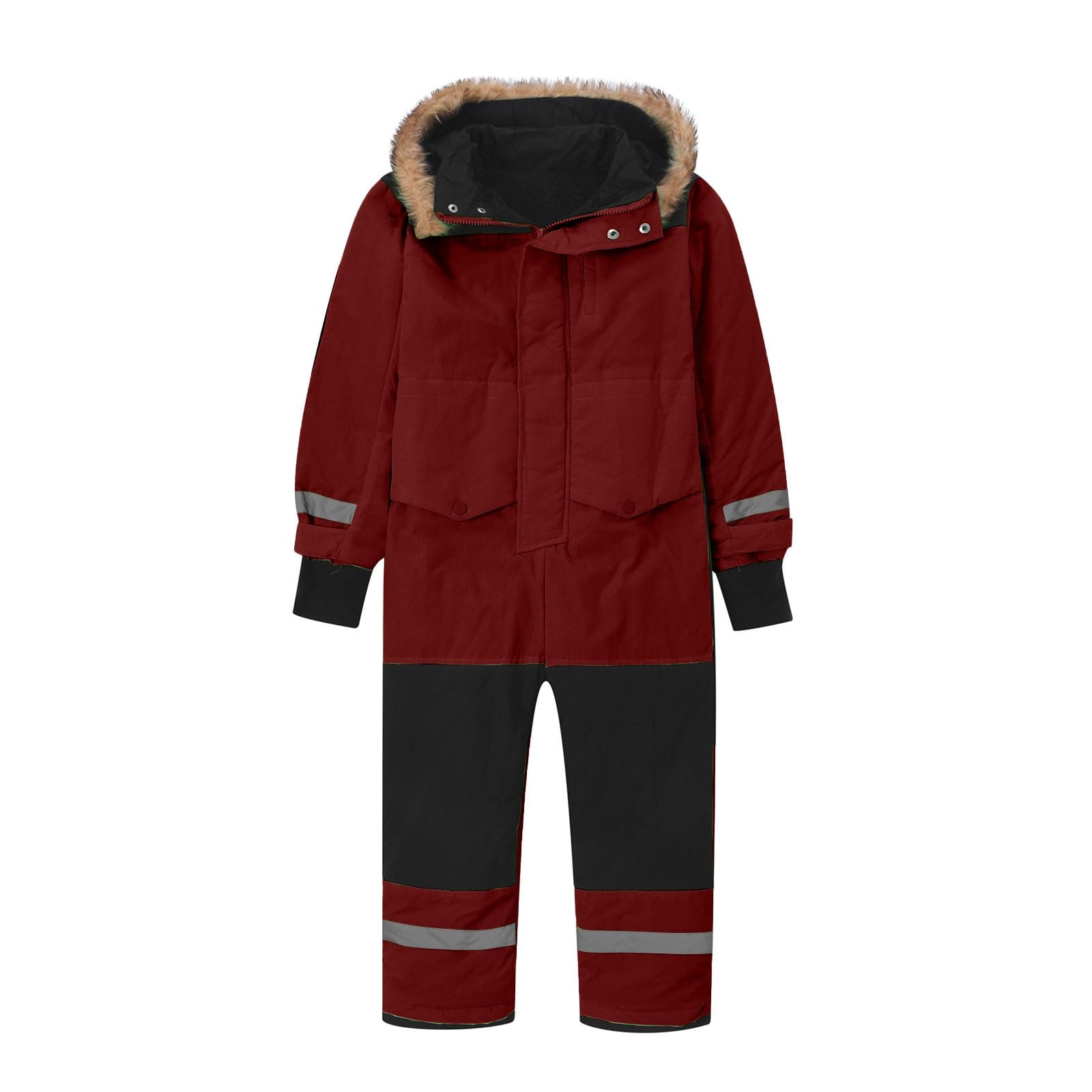 Genérico Traje de nieve para niños mono térmico esquí invierno a capucha extraíble softshell exterior