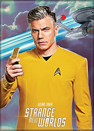 Imán Ata-Boy Star Trek Captain Pike 2.5" x 3.5" miniatura 1
