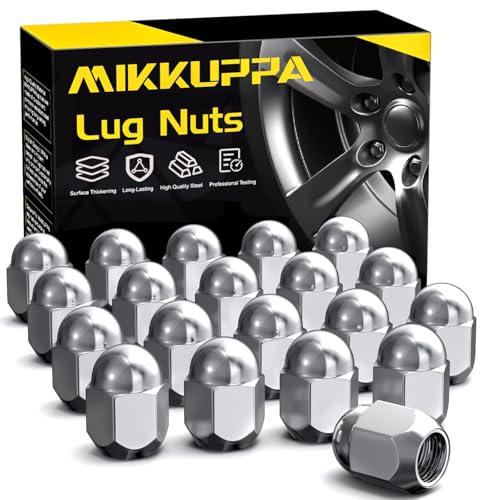 Image of MIKKUPPA 20PCS M12x1.25 Lug Nuts - 3 /4 inch Hex Chrome OEM Factory Style Acorn Conical Seat Dome Top 0.95 inch Tall Lug Nuts Replacement for Subaru Crosstrek Forester Impreza Legacy Outback