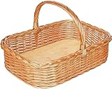 Weidentablett mit Bügel Tablettkorb Korbtablett Tablett Weide Serviertablett KWD
