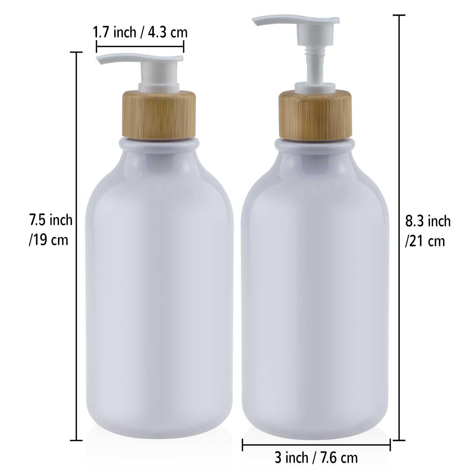 Amazon.co.jp: Kimqi ポンプボトル シャンプーとコンディショナー用 3