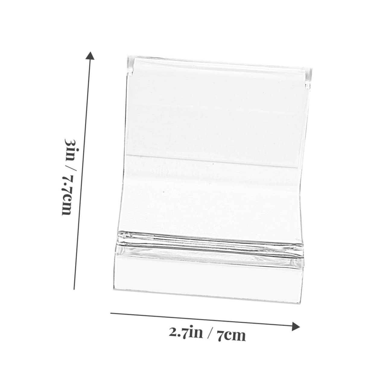 Cabilock Espositore Trasparente Supporto da Tavolo 7cm in PS Confezione da 20 Pezzi per Portafogli e Biglietti da Visita per Negozi e Desktop