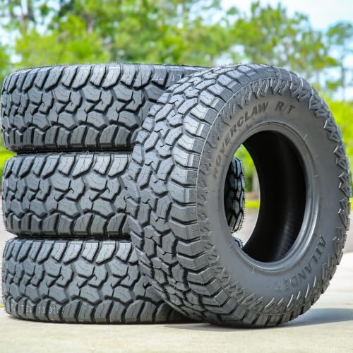 Set of 4 (FOUR) Atlander Roverclaw R/T All-Terrain Mud Off-Road Light Truck Radial Tires-35X12.50R17LT 35X12.50X17 35X12.50-17 121Q Load Range E LRE 10-Ply RBL Raised Black Letters