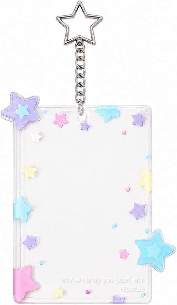 FloraVigo Photocard Holder, Ausweishalter, transparenter sternförmiger Kartenhalter, kann zur Aufbewahrung von Ausweisen, Idolfotos oder Fahrkarten : 