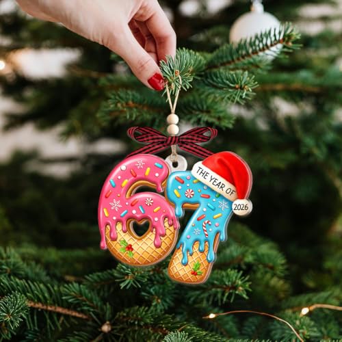 Image of 67 Ornament,6 7 Christmas Ornaments 2026, Funny Christmas Ornament