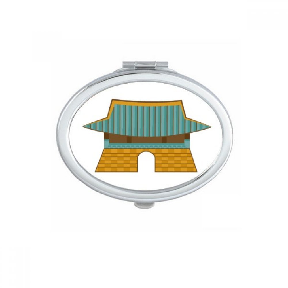 Miroir de poche Corée du Sud pagode maquillage compact ovale pour sac