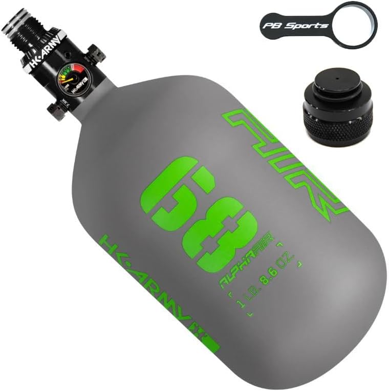 HK Army Alpha Air 4500psi HPA Tank w/Fill Nipple Cover & Thread Saver Combo