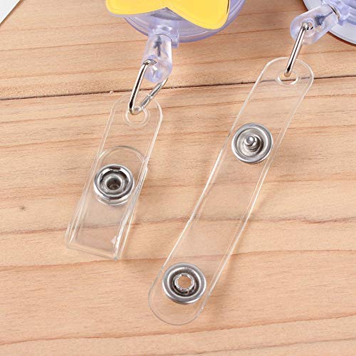 Porta Badge Retrattile Con Clip &ndash; 2 Pezzi, Motivo Cartone Animato, Cordino 50-55 Cm, Per Infermiere, Insegnanti E Studenti