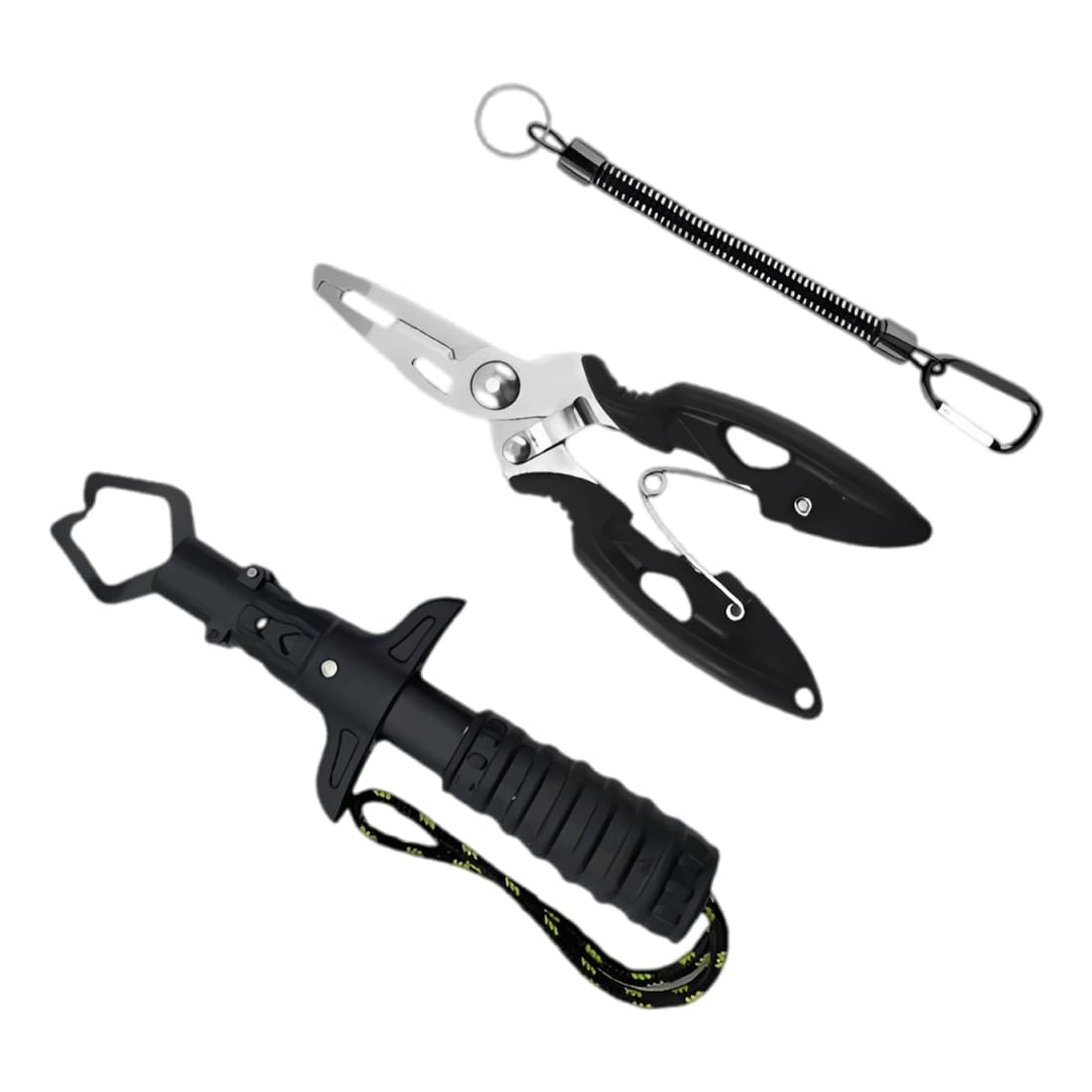 Pinza da Pesca Multifunzione in Acciaio Inossidabile, 3 Pezzi, set di pinze da pesca con cordino, per Esterno, accessori per acciaio inox per acqua salata e acqua dolce