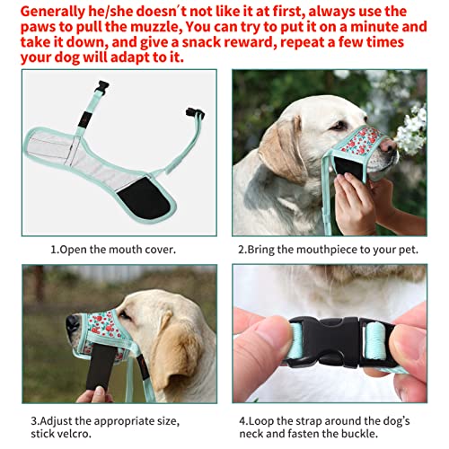 image for HEELE Dog Muzzle,Soft Nylon Muzzle Anti Biting Barking Chewing,Air Mes