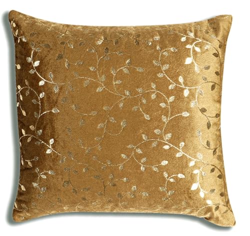 Image of RD TREND Premium Velvet Cushion Covers Set of 5 | Soft Embroidered Decorative Throw Pillow Covers for Sofa, Bed & Living Room | Cushion Cover 16 inch x 16 inch (40x40 cm) Multi