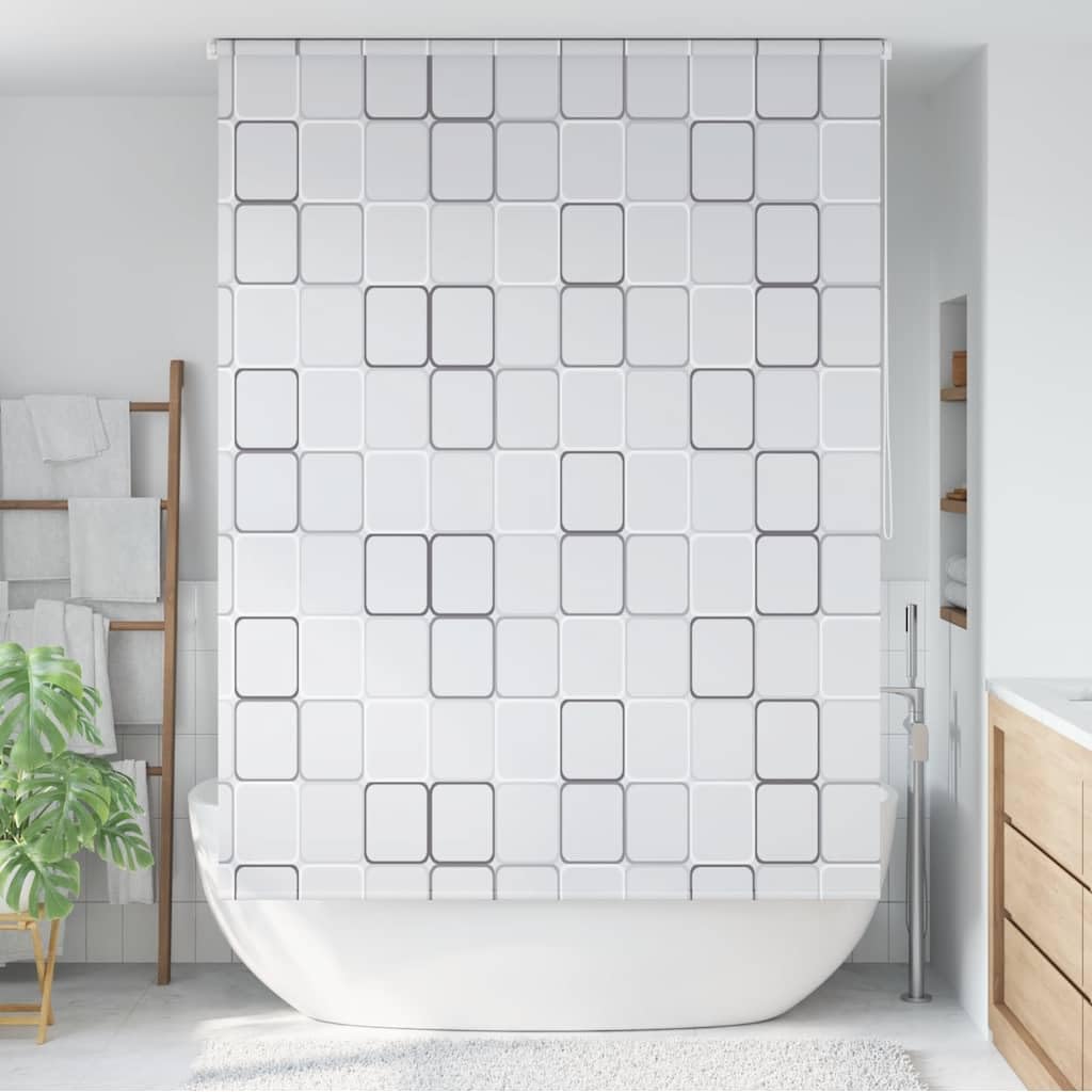 vidaXL Duschrollo 160x240 cm Quadratmuster
