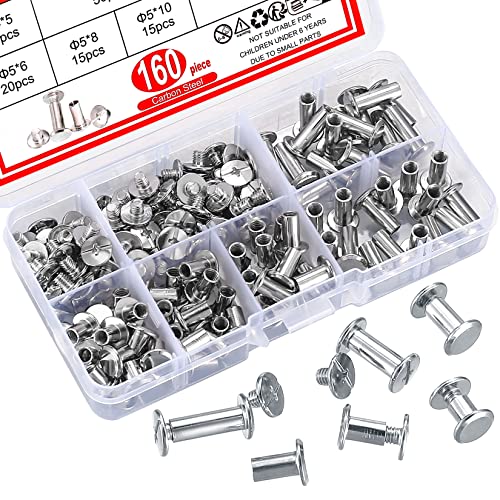 160 Pcs Chicago Binding Screws, Book Binding Rivets - Image 3