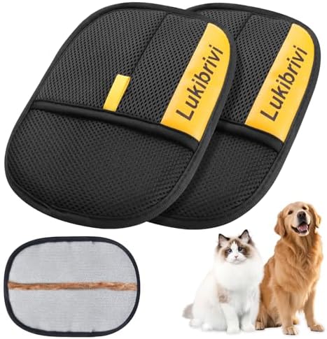 Pet Hair Removal Glove for Dogs & Cats - Upgraded Reusable Electr...