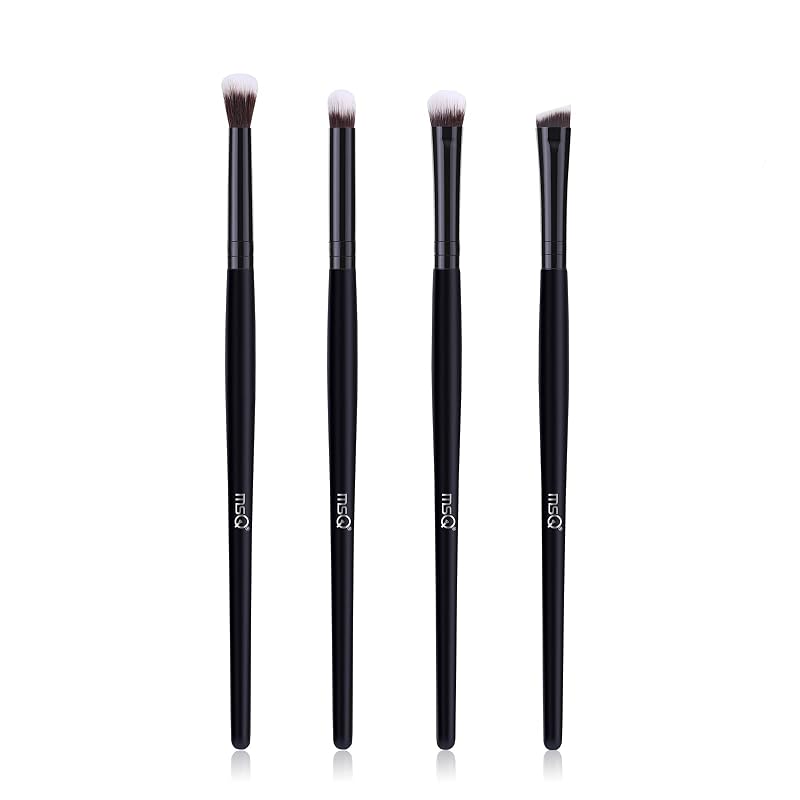 Kit de 4 Pincéis para Maquiagem dos Olhos MSQ – Preto