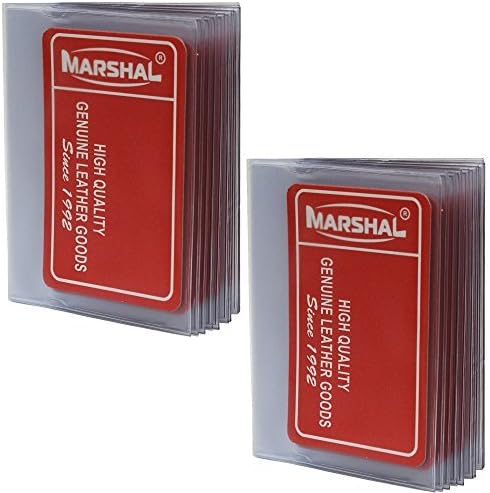 Set of 2 - 12 Page Plastic Replacement Wallet Inserts for Pictures or Credit Cards